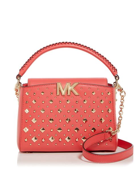 Michael Kors Karlie Small Studded Leather Crossbody Handbags 